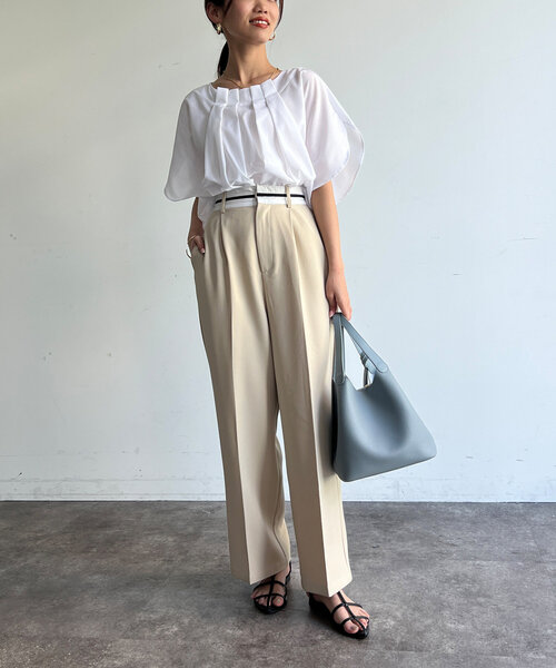 Chez toi（シェトワ）の「マーベルトスラックスパンツ（その他パンツ・レディース・ネイビー/ベージュ/ブルー・FREE）」の10枚目の写真