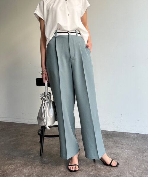 Chez toi（シェトワ）の「マーベルトスラックスパンツ（その他パンツ・レディース・ネイビー/ベージュ/ブルー・FREE）」の14枚目の写真