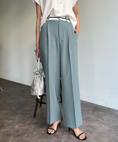 Chez toi（シェトワ）の「マーベルトスラックスパンツ（その他パンツ・レディース・ネイビー/ベージュ/ブルー・FREE）」の15枚目の写真