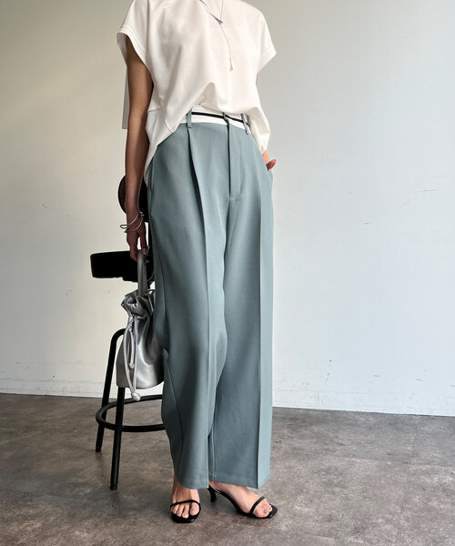 Chez toi（シェトワ）の「マーベルトスラックスパンツ（その他パンツ・レディース・ネイビー/ベージュ/ブルー・FREE）」の16枚目の写真