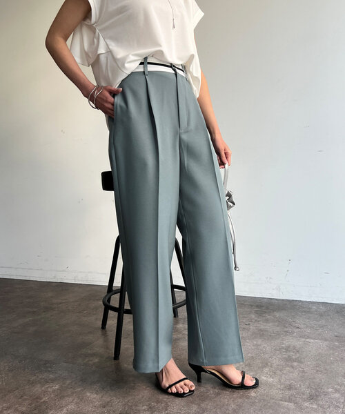 Chez toi（シェトワ）の「マーベルトスラックスパンツ（その他パンツ・レディース・ネイビー/ベージュ/ブルー・FREE）」の17枚目の写真