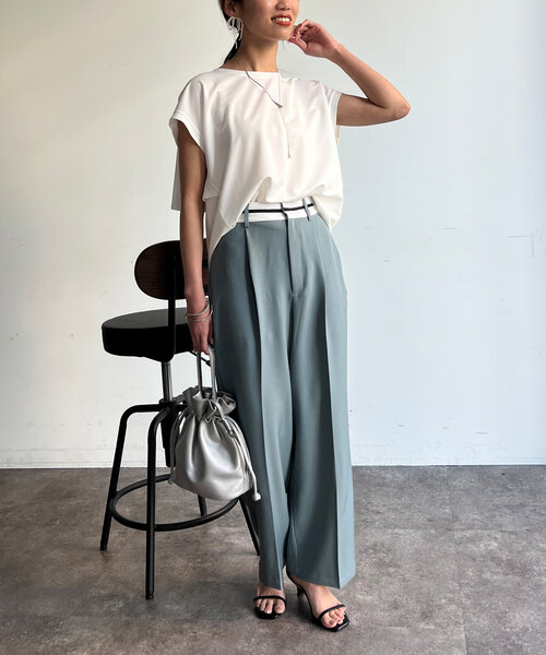 Chez toi（シェトワ）の「マーベルトスラックスパンツ（その他パンツ・レディース・ネイビー/ベージュ/ブルー・FREE）」の20枚目の写真