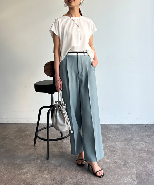 Chez toi（シェトワ）の「マーベルトスラックスパンツ（その他パンツ・レディース・ネイビー/ベージュ/ブルー・FREE）」の21枚目の写真