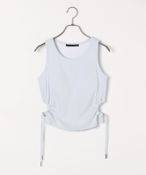 Heather（ヘザー）の「カップ付きサイドカットタンク　127402（タンクトップ・レディース・ホワイト/ライトブルー/ブラック・FREE）」の4枚目の写真