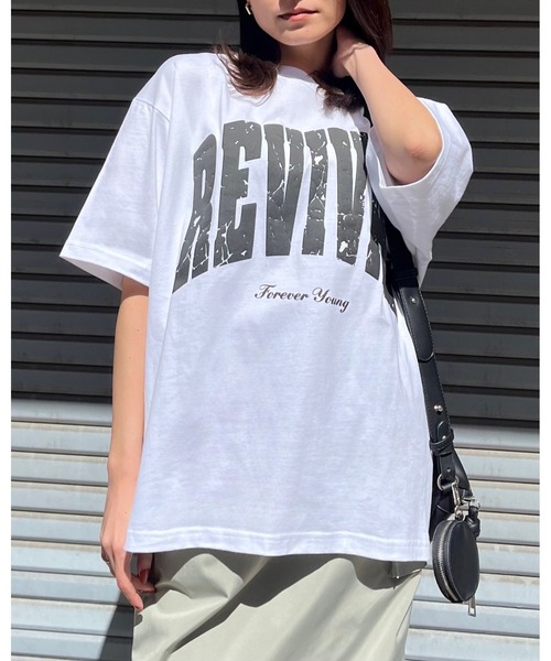 MODISH GAZE(モディシュガゼ)の「REVIVAL 発泡PT ビッグシルエットTシャツ(Tシャツ/カットソー・メンズ・ネイビー/ブラック/ホワイト・MEDIUM/LARGE)」の12枚目の写真