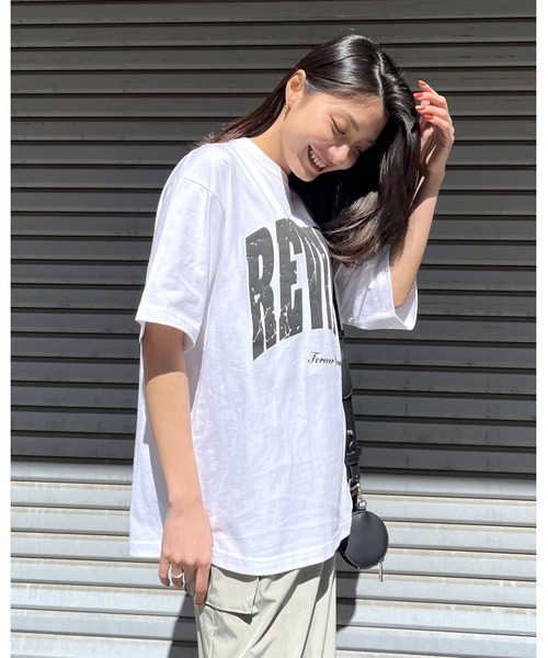 MODISH GAZE(モディシュガゼ)の「REVIVAL 発泡PT ビッグシルエットTシャツ(Tシャツ/カットソー・メンズ・ネイビー/ブラック/ホワイト・MEDIUM/LARGE)」の13枚目の写真