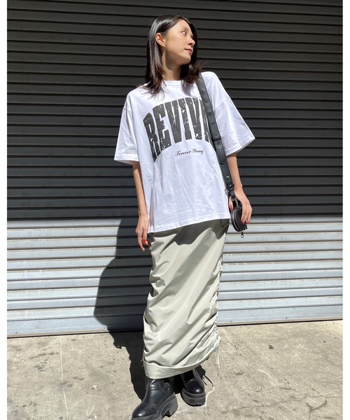MODISH GAZE(モディシュガゼ)の「REVIVAL 発泡PT ビッグシルエットTシャツ(Tシャツ/カットソー・メンズ・ネイビー/ブラック/ホワイト・MEDIUM/LARGE)」の14枚目の写真