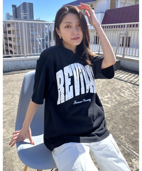 MODISH GAZE(モディシュガゼ)の「REVIVAL 発泡PT ビッグシルエットTシャツ(Tシャツ/カットソー・メンズ・ネイビー/ブラック/ホワイト・MEDIUM/LARGE)」の21枚目の写真