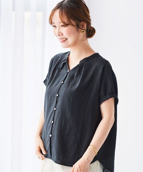 le.coeur blanc(ルクールブラン)の「《手洗い可能》レーヨン麻ドルマンブラウス(シャツ/ブラウス・レディース・ブラック/イエロー/ブラウン/グレイッシュベージュ・38)」の8枚目の写真