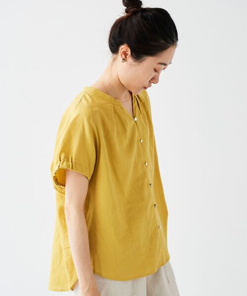 le.coeur blanc(ルクールブラン)の「《手洗い可能》レーヨン麻ドルマンブラウス(シャツ/ブラウス・レディース・ブラック/イエロー/ブラウン/グレイッシュベージュ・38)」の5枚目の写真