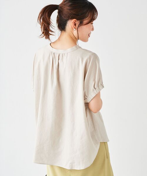 le.coeur blanc(ルクールブラン)の「《手洗い可能》レーヨン麻ドルマンブラウス(シャツ/ブラウス・レディース・ブラック/イエロー/ブラウン/グレイッシュベージュ・38)」の22枚目の写真