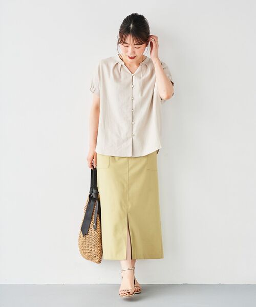 le.coeur blanc(ルクールブラン)の「《手洗い可能》レーヨン麻ドルマンブラウス(シャツ/ブラウス・レディース・ブラック/イエロー/ブラウン/グレイッシュベージュ・38)」の18枚目の写真