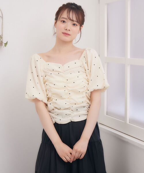 ems excite(エムズエキサイト)の「アソートシャーリングCT(Tシャツ/カットソー・レディース・ホワイト系その他/オフホワイト/ブラック・FREE)」の16枚目の写真