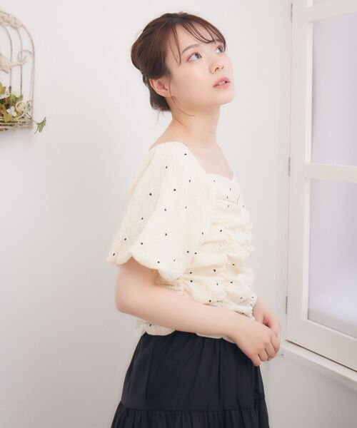 ems excite(エムズエキサイト)の「アソートシャーリングCT(Tシャツ/カットソー・レディース・ホワイト系その他/オフホワイト/ブラック・FREE)」の17枚目の写真
