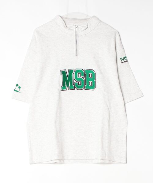 My sugar Babe（マイシュガーベイブ）の「MSB half zip Tee（Tシャツ/カットソー・メンズ・杢グレー/スミクロ/グリーン・LARGE/MEDIUM/X-LARGE）」の3枚目の写真