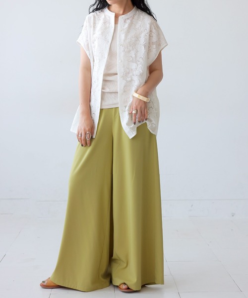 antiqua(アンティカ)の「ノースリーブレースシャツ(シャツ/ブラウス・レディース・ホワイト/ブラック・ONESIZE)」の9枚目の写真