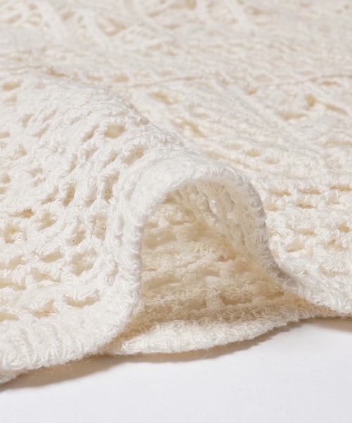 coca（coca）（コカ）の「カギ編みラウンドネックトップス（その他トップス・レディース・アイボリー/ピンク/ライトブルー・ONE SIZE）」の7枚目の写真