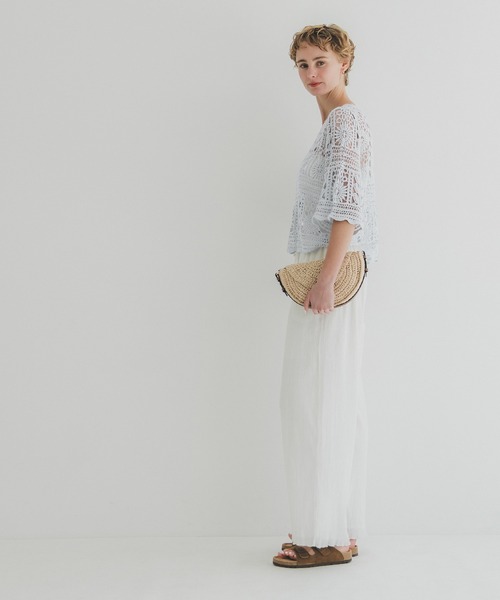 coca（coca）（コカ）の「カギ編みラウンドネックトップス（その他トップス・レディース・アイボリー/ピンク/ライトブルー・ONE SIZE）」の18枚目の写真