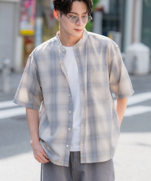 improves（インプローブス）の「ナノファイン加工 総柄 スタンドノーカラーシャツ（シャツ/ブラウス・メンズ・グリーン/アイボリー/ホワイト・LARGE/X-LARGE/MEDIUM）」の10枚目の写真