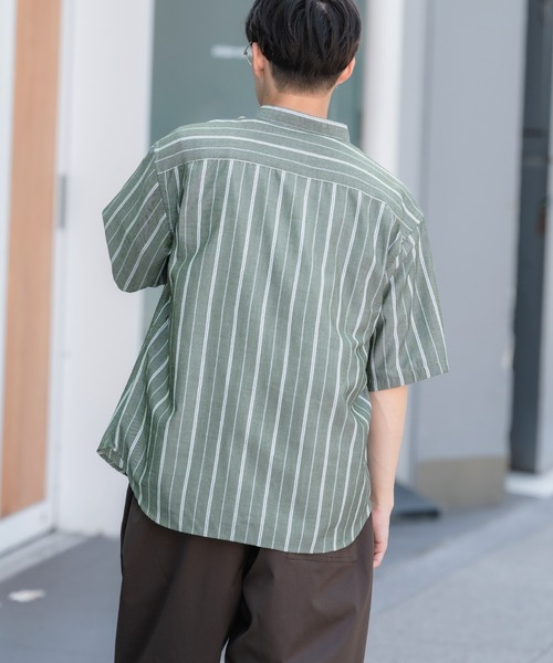 improves（インプローブス）の「ナノファイン加工 総柄 スタンドノーカラーシャツ（シャツ/ブラウス・メンズ・グリーン/アイボリー/ホワイト・LARGE/X-LARGE/MEDIUM）」の13枚目の写真