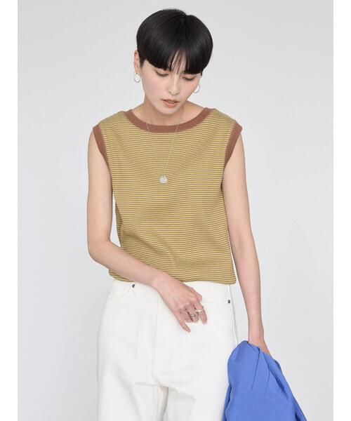 AMERICAN HOLIC(アメリカンホリック)の「ミジンボーダーノースリーブカットプルオーバー(Tシャツ/カットソー・レディース・ブラウン/ネイビー・L/M)」の18枚目の写真