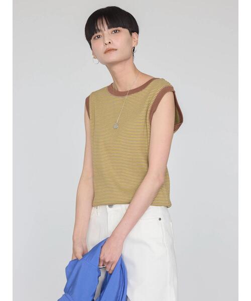 AMERICAN HOLIC(アメリカンホリック)の「ミジンボーダーノースリーブカットプルオーバー(Tシャツ/カットソー・レディース・ブラウン/ネイビー・L/M)」の17枚目の写真