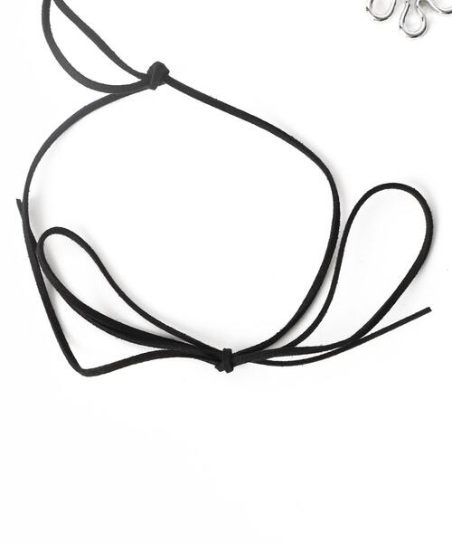 WEGO（ウィゴー）の「WEGO/フラワーリボンチョーカー（ネックレス・レディース・ブラック・FREE）」の5枚目の写真