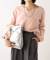 SHENERY | ファーカシミヤキーネックニット(ニット/セーター)