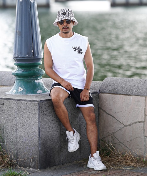 adamsJUGGLER(アダムスジャグラー)の「W/R O.Eノースリーブ(タンクトップ・メンズ・ホワイト/ブラック・M/L/XL)」の4枚目の写真