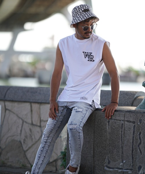 adamsJUGGLER(アダムスジャグラー)の「W/R O.Eノースリーブ(タンクトップ・メンズ・ホワイト/ブラック・M/L/XL)」の17枚目の写真