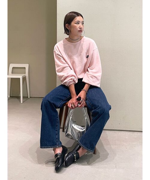 Ungrid（アングリッド）の「【WEB限定】ワンポイントエンブロイダリースウェット（スウェット・レディース・ネイビー/チャコールグレー/ピンク/ライトグレー・FREE）」の22枚目の写真