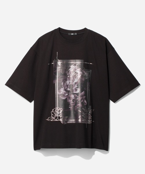 HARE(ハレ)の「フロントアートプリントカット(HARE)(Tシャツ/カットソー・メンズ・ブラック/ホワイト・SMALL/MEDIUM)」の1枚目の写真