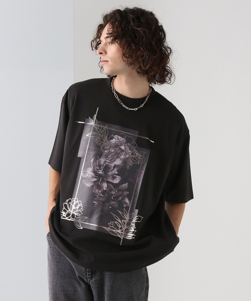 HARE(ハレ)の「フロントアートプリントカット(HARE)(Tシャツ/カットソー・メンズ・ブラック/ホワイト・SMALL/MEDIUM)」の5枚目の写真