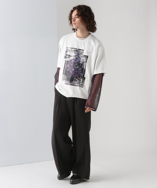 HARE(ハレ)の「フロントアートプリントカット(HARE)(Tシャツ/カットソー・メンズ・ブラック/ホワイト・SMALL/MEDIUM)」の6枚目の写真
