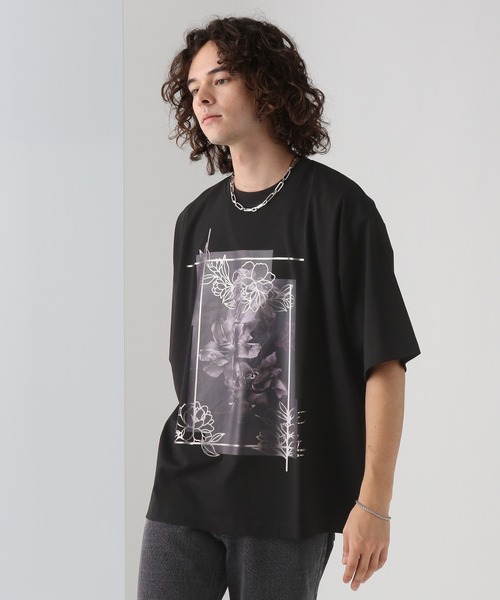 HARE(ハレ)の「フロントアートプリントカット(HARE)(Tシャツ/カットソー・メンズ・ブラック/ホワイト・SMALL/MEDIUM)」の4枚目の写真