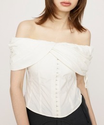 FRONT HOOK 2WAY SHOULDER BL フロント ホック 2ウェイ ショルダー ブラウス