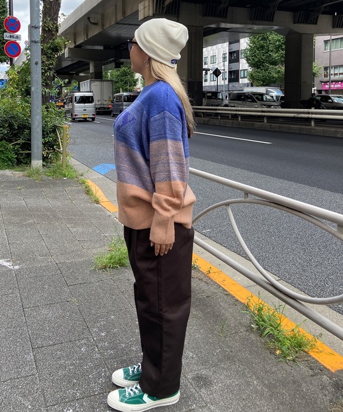 ROXY（ロキシー）の「ROXY/ロキシー ボーダー柄 セーター RSR244023（ニット/セーター・レディース・ブラック/ピンク系その他/オレンジ系その他・L/M）」の16枚目の写真