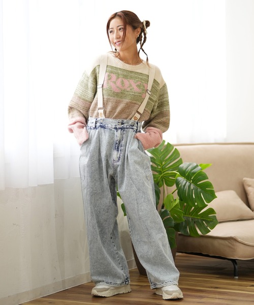 ROXY（ロキシー）の「ROXY/ロキシー ボーダー柄 セーター RSR244023（ニット/セーター・レディース・ブラック/ピンク系その他/オレンジ系その他・L/M）」の13枚目の写真