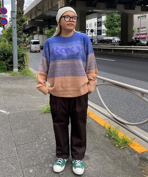 ROXY（ロキシー）の「ROXY/ロキシー ボーダー柄 セーター RSR244023（ニット/セーター・レディース・ブラック/ピンク系その他/オレンジ系その他・L/M）」の19枚目の写真