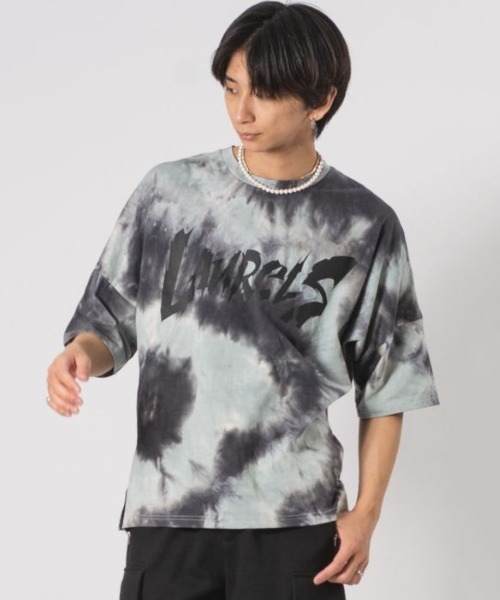 RE730（アールイーセブンサーティー）の「RE730 タイダイ染めが決め手のルーズシルエットTシャツ（Tシャツ/カットソー・メンズ・ブルー/グレー/グリーン・LARGE/MEDIUM/X-LARGE）」の2枚目の写真