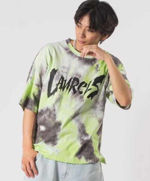 RE730（アールイーセブンサーティー）の「RE730 タイダイ染めが決め手のルーズシルエットTシャツ（Tシャツ/カットソー・メンズ・ブルー/グレー/グリーン・LARGE/MEDIUM/X-LARGE）」の3枚目の写真