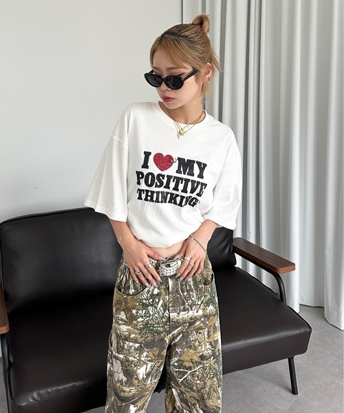 セール】ILOVEチャームT（Tシャツ/カットソー）｜sedacle