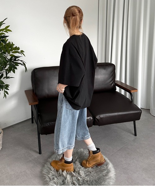 sedacle(セダクル)の「ILOVEチャームT(Tシャツ/カットソー・メンズ・ブラック/オフホワイト/ブルー・SMALL/MEDIUM/LARGE)」の19枚目の写真