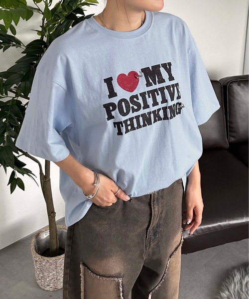 sedacle(セダクル)の「ILOVEチャームT(Tシャツ/カットソー・メンズ・ブラック/オフホワイト/ブルー・SMALL/MEDIUM/LARGE)」の20枚目の写真