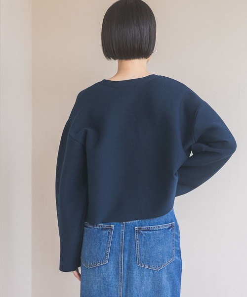 セール】キンボタンクルーカーディガン_長袖（カーディガン