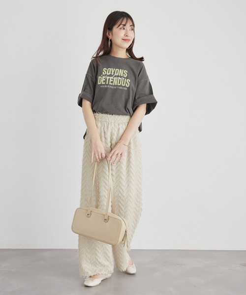 ROPE' PICNIC（ロペピクニック）の「フリンジジャガードパンツ（その他パンツ・レディース・ベージュ/ブラック・38/36）」の7枚目の写真