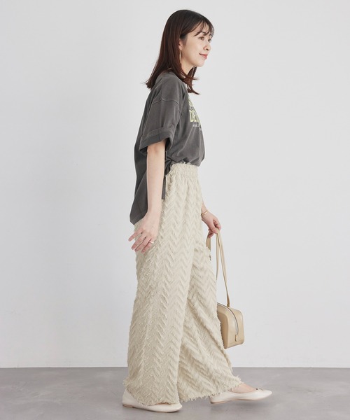 ROPE' PICNIC（ロペピクニック）の「フリンジジャガードパンツ（その他パンツ・レディース・ベージュ/ブラック・38/36）」の9枚目の写真