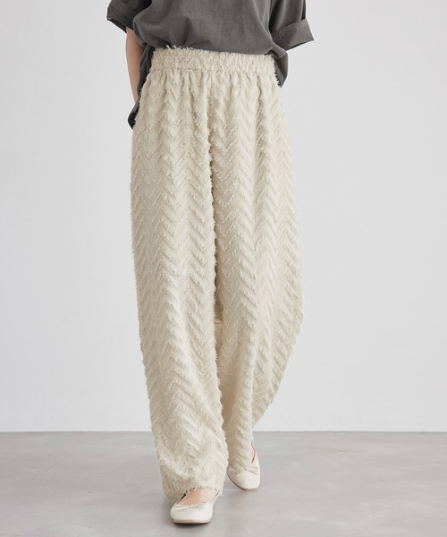 ROPE' PICNIC（ロペピクニック）の「フリンジジャガードパンツ（その他パンツ・レディース・ベージュ/ブラック・38/36）」の11枚目の写真