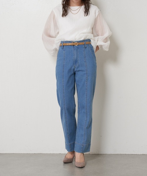 jena espace merveilleux センターシームデニムパンツ 累計販売7000本突破／革命デニム】センターシームデニムパンツ