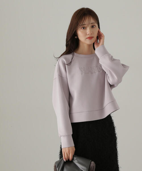 PROPORTION BODY DRESSING(プロポーションボディドレッシング)の「段ボールニット刺繍プルオーバー / 1214260902(Tシャツ/カットソー・レディース・ホワイト系その他/ダークグレー/グレー・FREE)」の6枚目の写真